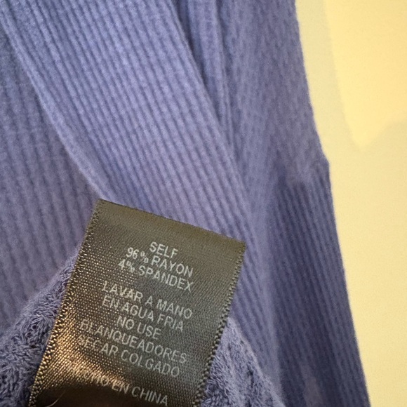 Anthropologie | Sunday in Brooklyn Blue Minnie Waffle Cardigan, Size Medium - Picture 9 of 11